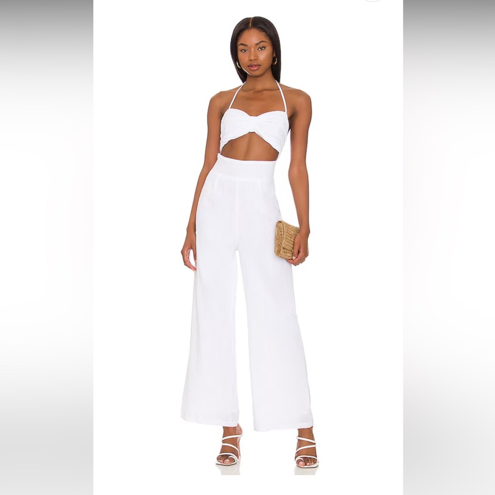 SNDYS x REVOLVE Boat Linen Jumpsuit in White